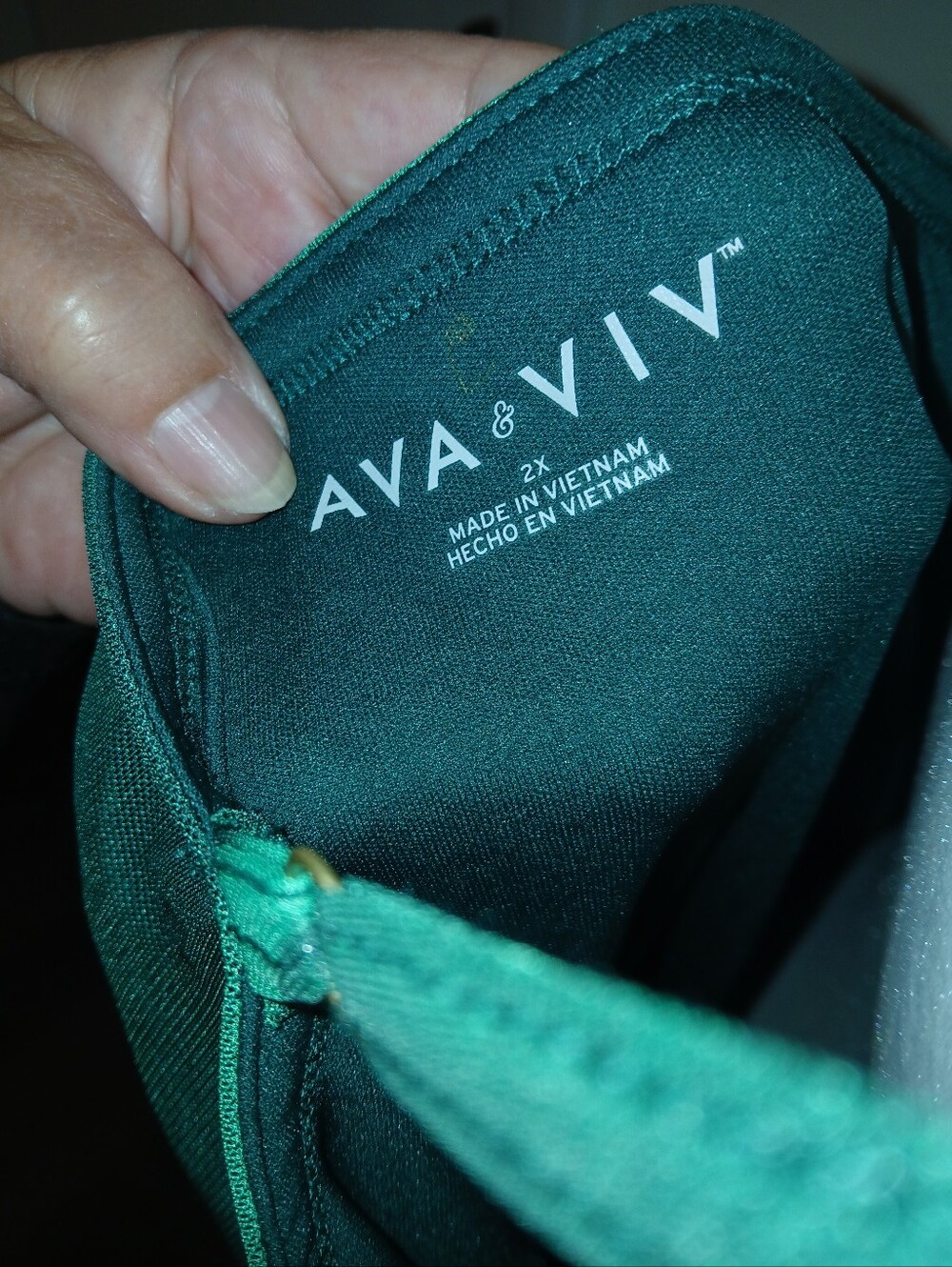 Ava & Viv Deep Emerald Green Dress - Picture 3 of 3